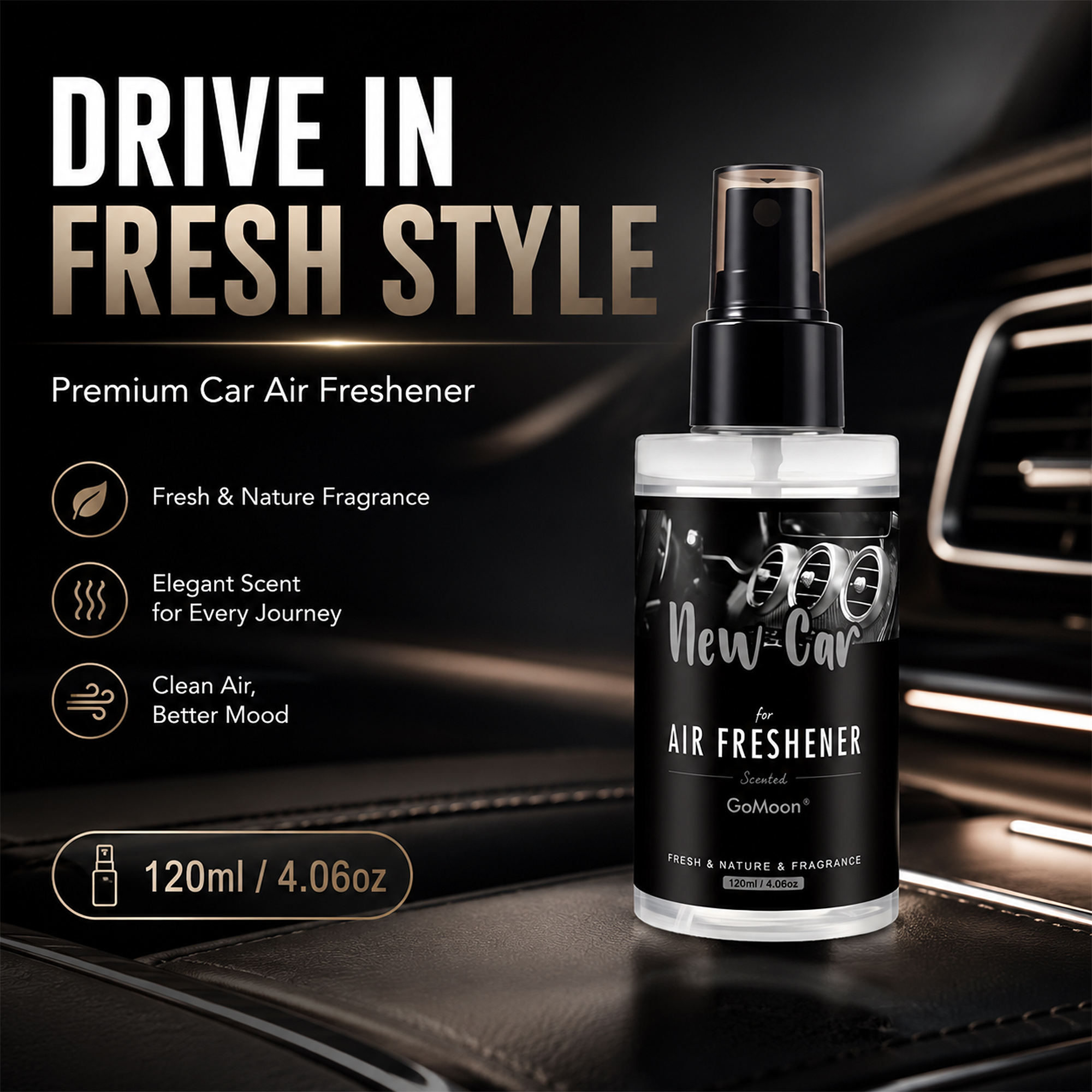 Home Fragrance Logo - 120ml/4.06oz New car scented premium car