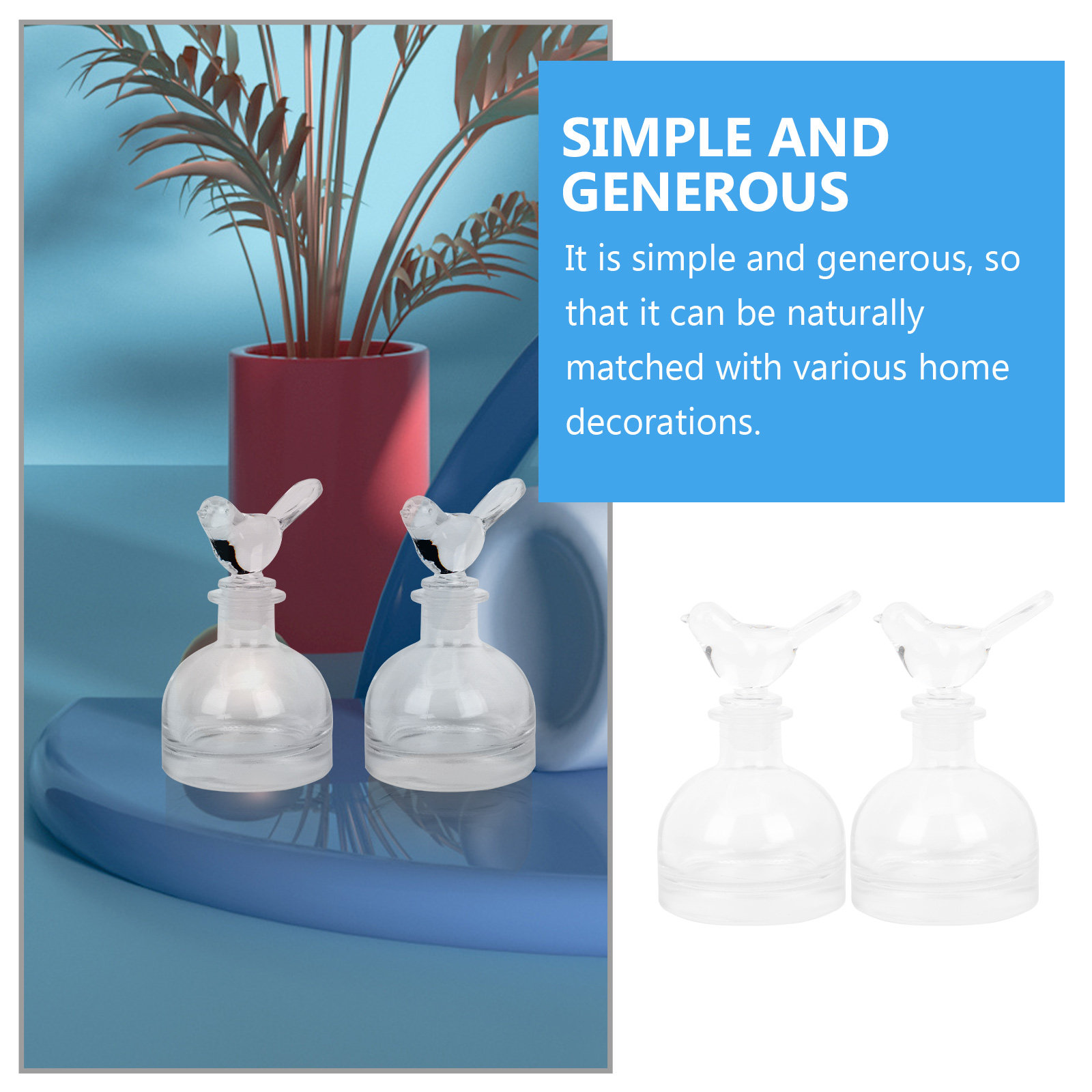2Pcs Glass Perfume Bottles Cle - Home Fragrance Bottle recensie en prijs