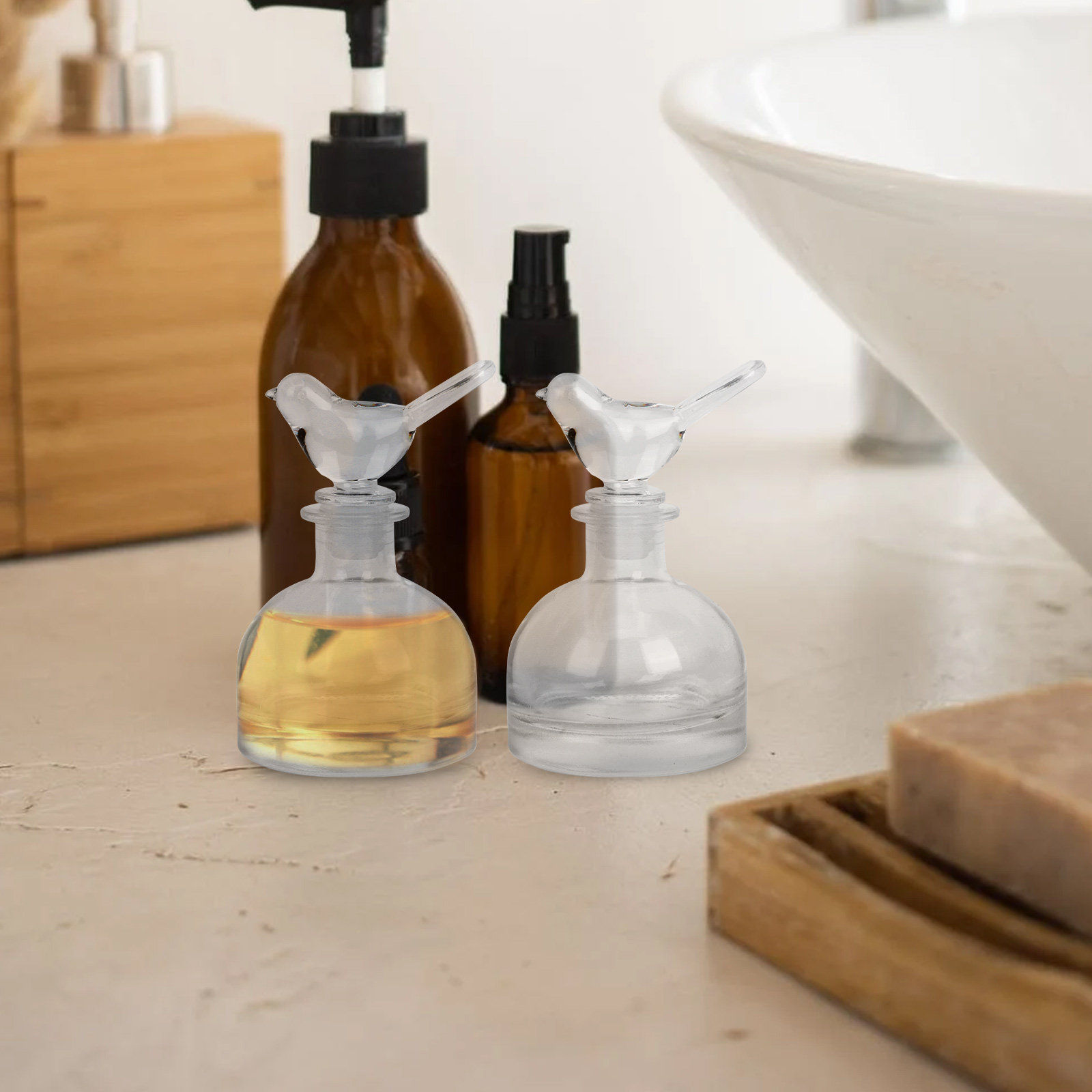 2Pcs Glass Perfume Bottles Cle - Home Fragrance Bottle recensie en prijs