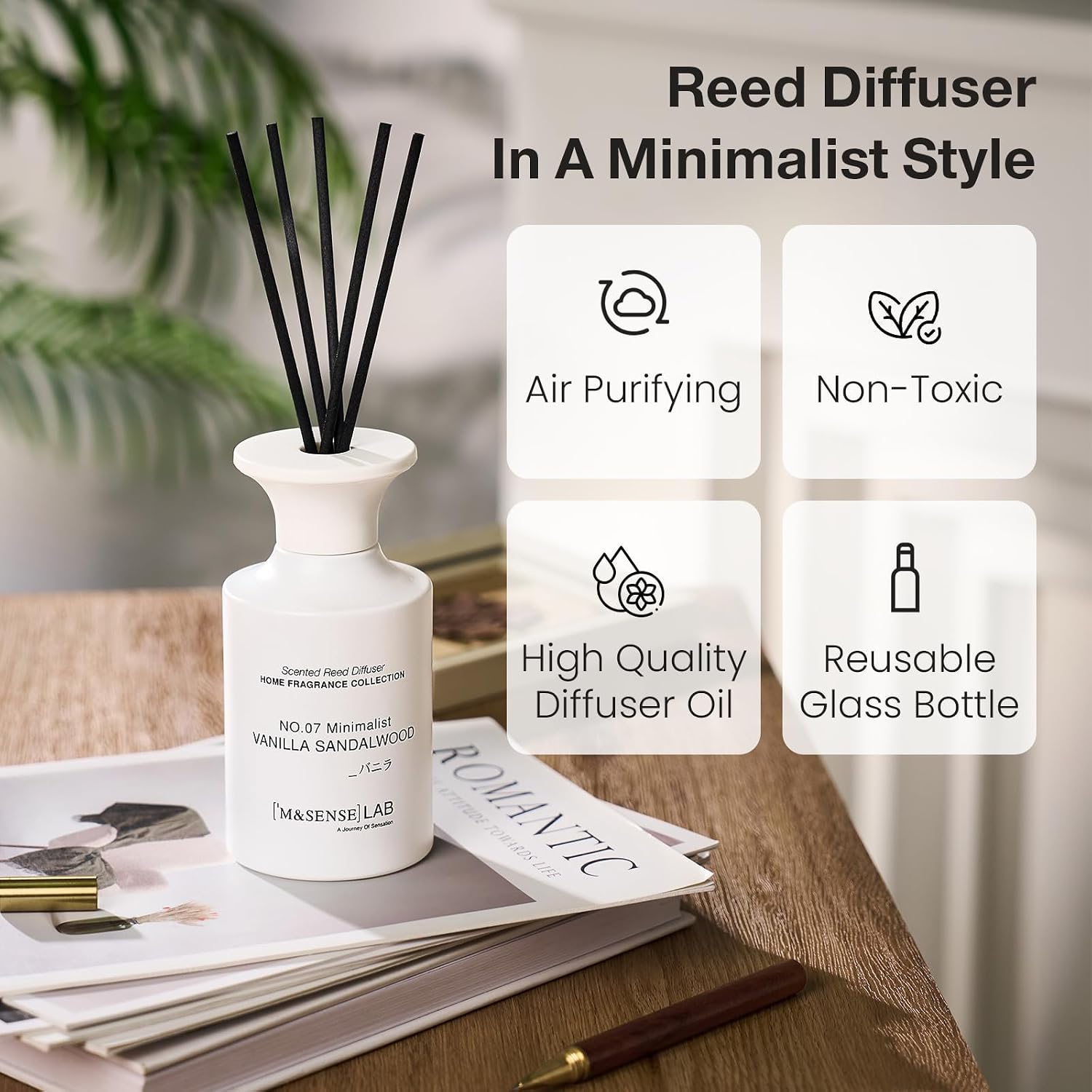 Large Reed Diffuser 300ml with - Home Fragrance Vanilla Reed Diffuser recensie en prijs