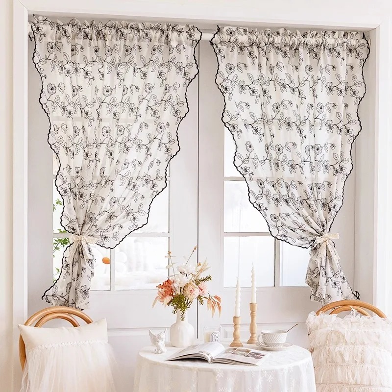 French Retro Lace Gauze Curtai - Home Fragrance In French recensie en prijs