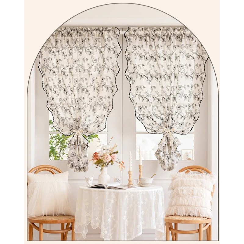 French Retro Lace Gauze Curtai - Home Fragrance In French recensie en prijs