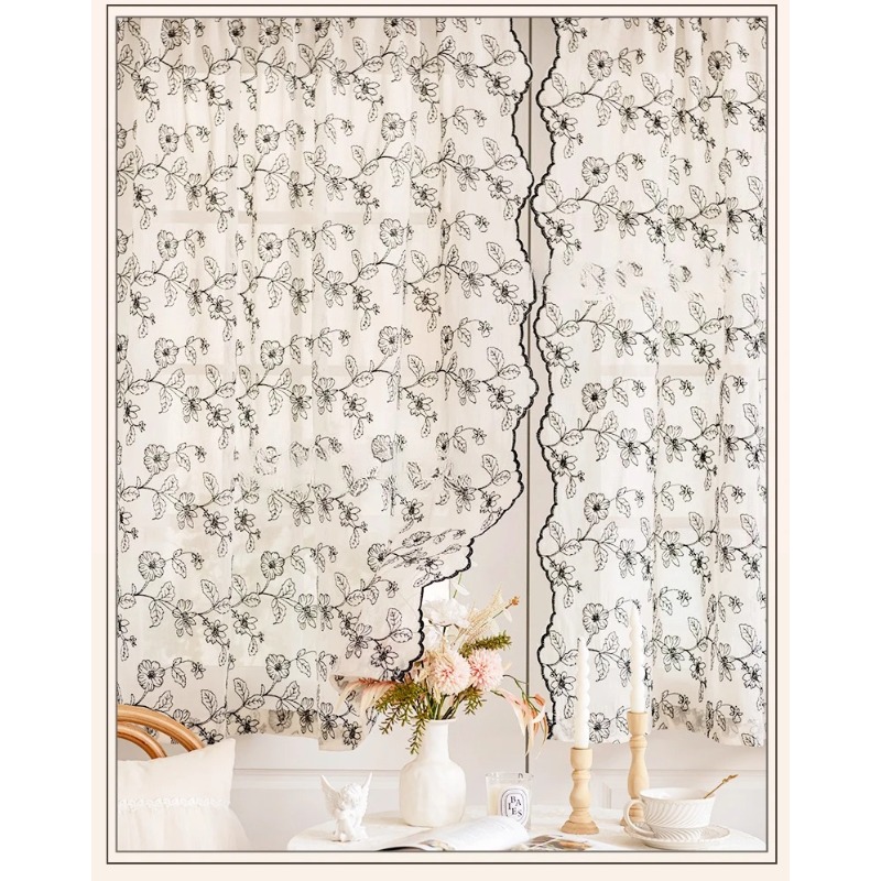 French Retro Lace Gauze Curtai - Home Fragrance In French recensie en prijs